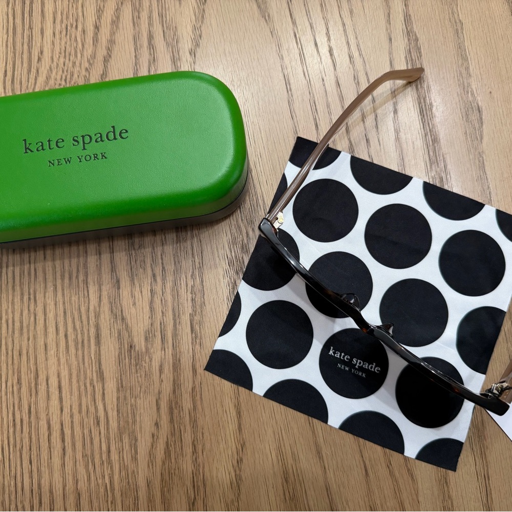 Brand New! Kate Spade ♠️Tan and Gold Sunglasses - Picture 4 of 4